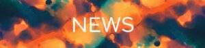 Colourful abstract background with the word "news" in the centre.